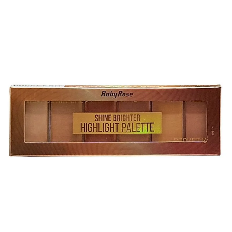 PALETA PO ILUMINADOR HIGHLIGTH HB-7510 BRIGHTER RUBYROSE