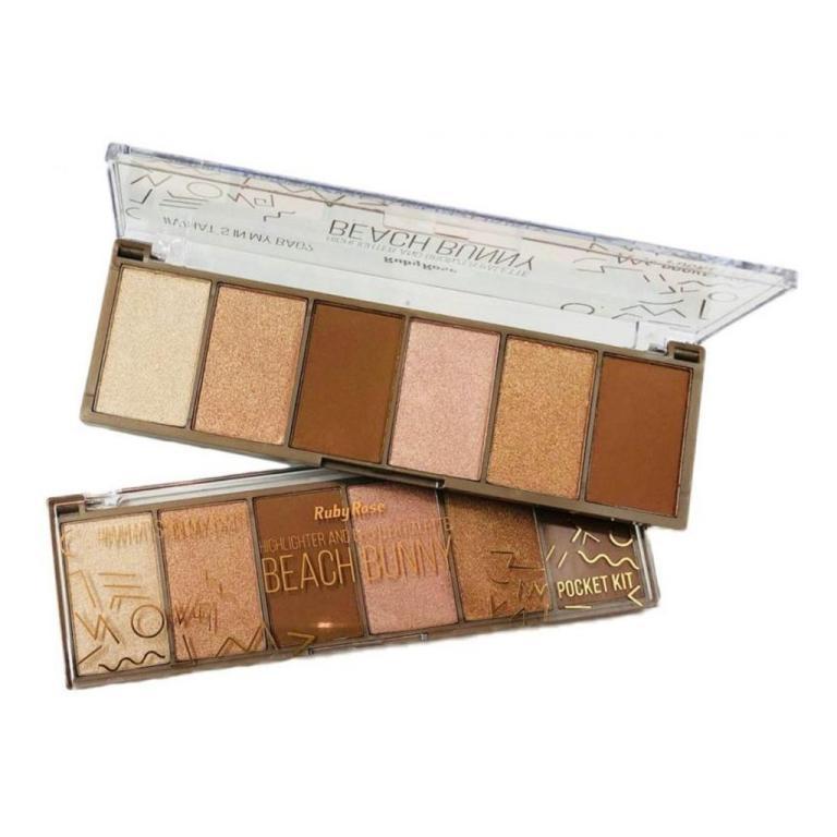 PALETA PO ILUMINADOR HIGHLIGTH HB-7514 BEACH RUBY ROSE