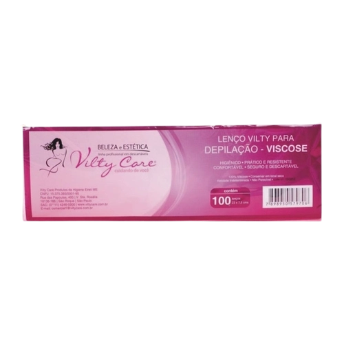 PAPEL P/ DEPILACAO TNT C/100 FOLHAS VILTY CARE