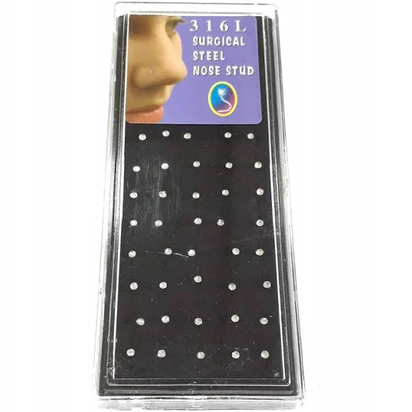 -PIERCING DE NARIZ PONTO DE LUZ PRATA BOX C/40