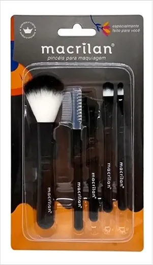 PINCEL P/ MAQUIAGEM KIT C/5 KP5-18 MACRILAN