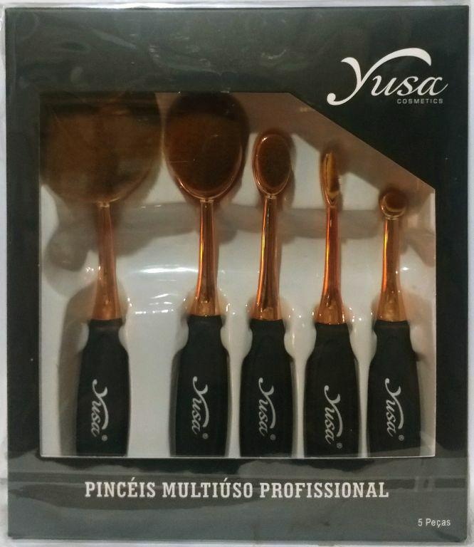 PINCEL P/ MAQUIAGEM PROF OVAL KIT C/5 YUSA COSMETICS