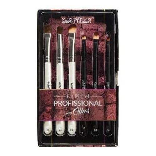 PINCEL P/ MAQUIAGEM PROF P/ OLHOS KIT C/6 WB300 MACRILAN
