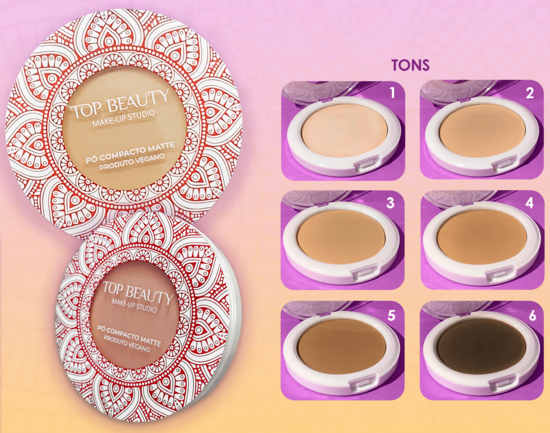 PO COMPACTO MATTE VEGANO COR 03 TOP BEAUTY