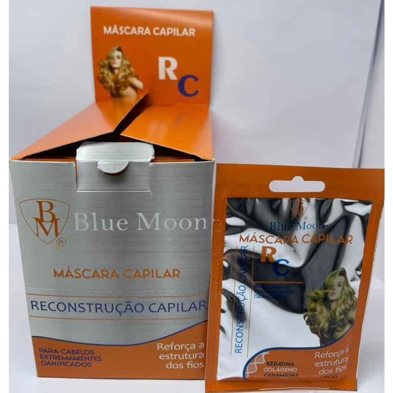 SACHE 50GR MASCARA RECONSTRUCAO CAPILAR BLUE MOON