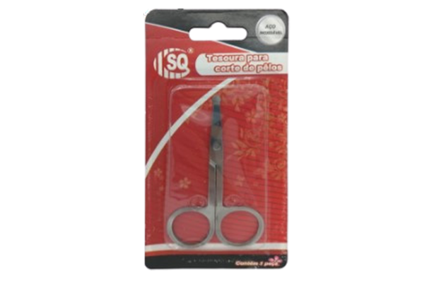 TESOURA INOX PONTA OVAL P/ PELOS 3716 SQ
