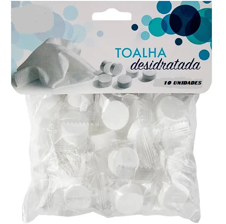 -TOALHA COMPACTA DESIDRATADA DESCARTAVEL C/40 NOG
