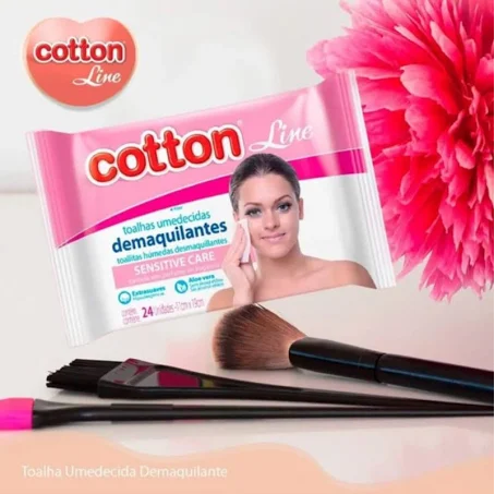 TOALHA DEMAQUILANTE SENSITIVE CARE C/24 COTTON LINE