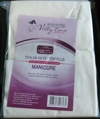 TOALHA DESCARTAVEL MANICURE C/100 VILTY CARE