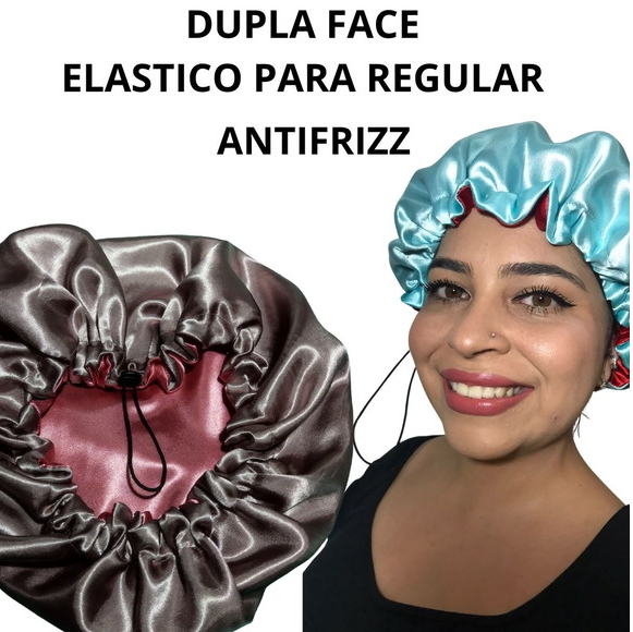 TOUCA CETIM DUPLA FACE C/ ELASTICO REGULAVEL CHIC