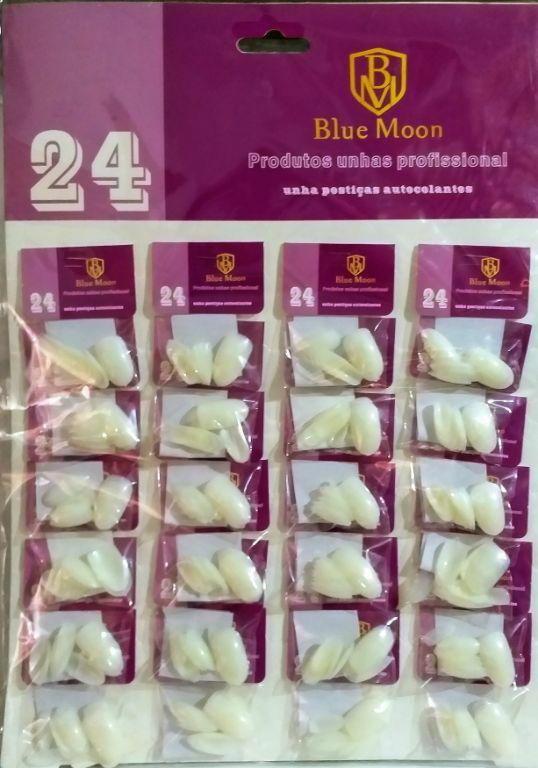 UNHA POSTICA CART C/24UN OVAL BM3-3 ROXA BLUE MOON