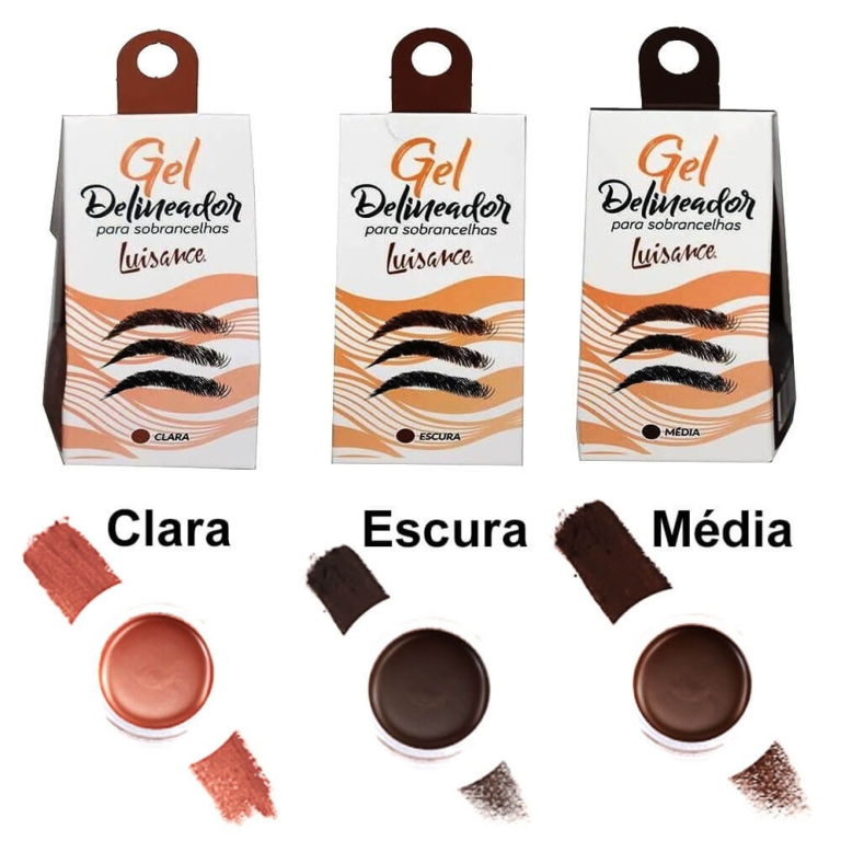 GEL P/ SOBRANCELHAS CLARA/MEDIA/ESCURA LUISANCE