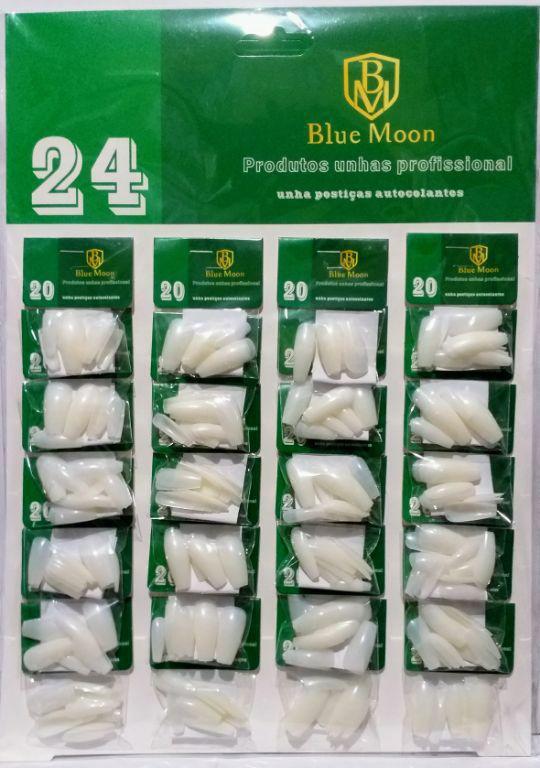 UNHA POSTICA CART C/24UN BAILARINA BM3-9 VERDE  BLUE MOON