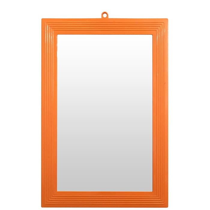 ESPELHO MOLDURA PLASTICA LARANJA N° 20 BUDEPLAST