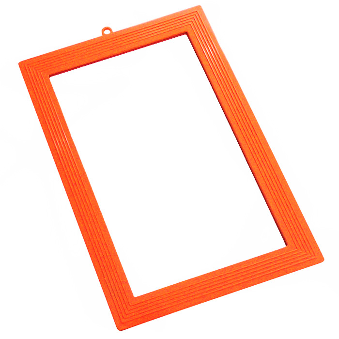 ESPELHO MOLDURA PLASTICA LARANJA N° 20 BUDEPLAST