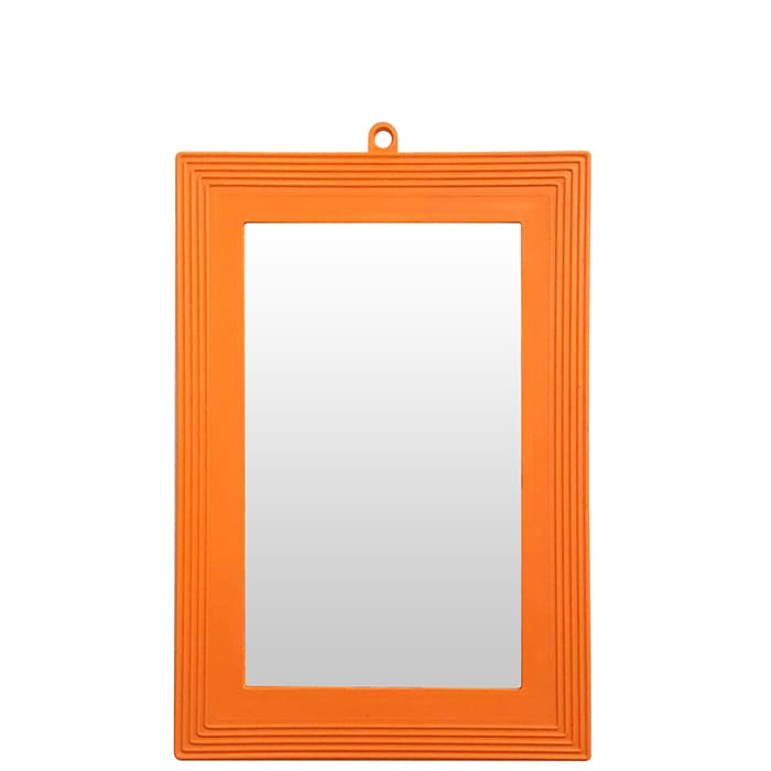 ESPELHO MOLDURA PLASTICA LARANJA PCT C/12 N° 16 BUDEPLAST