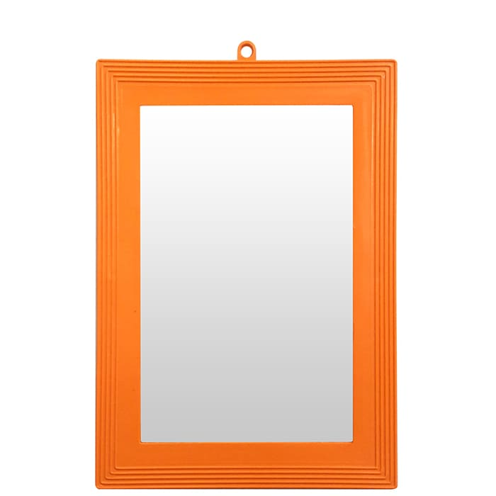 ESPELHO MOLDURA PLASTICA LARANJA PCT C/12 N° 18 BUDEPLAST