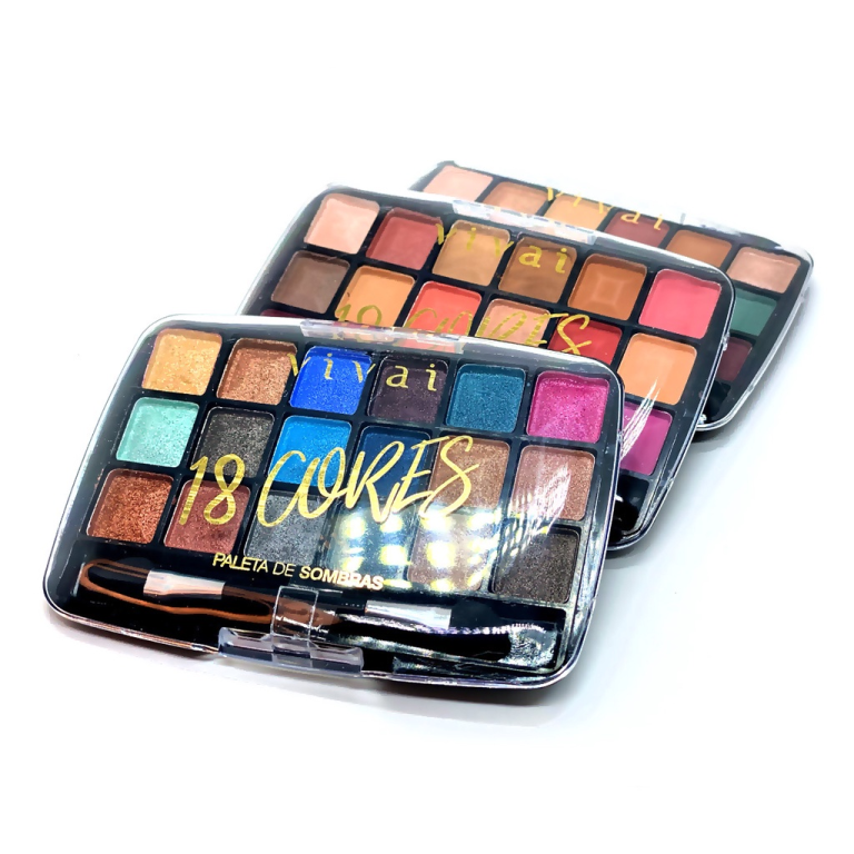 PALETA DE SOMBRA ESTOJO 18 CORES A/B/C REF 2194 VIVAI