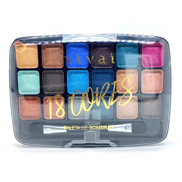 PALETA DE SOMBRA ESTOJO 18 CORES A/B/C REF 2194 VIVAI