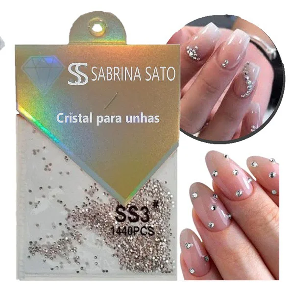STRASS P/ UNHA CART C/ 1440UN COLORIDO SS-2077 SABRINA SATO