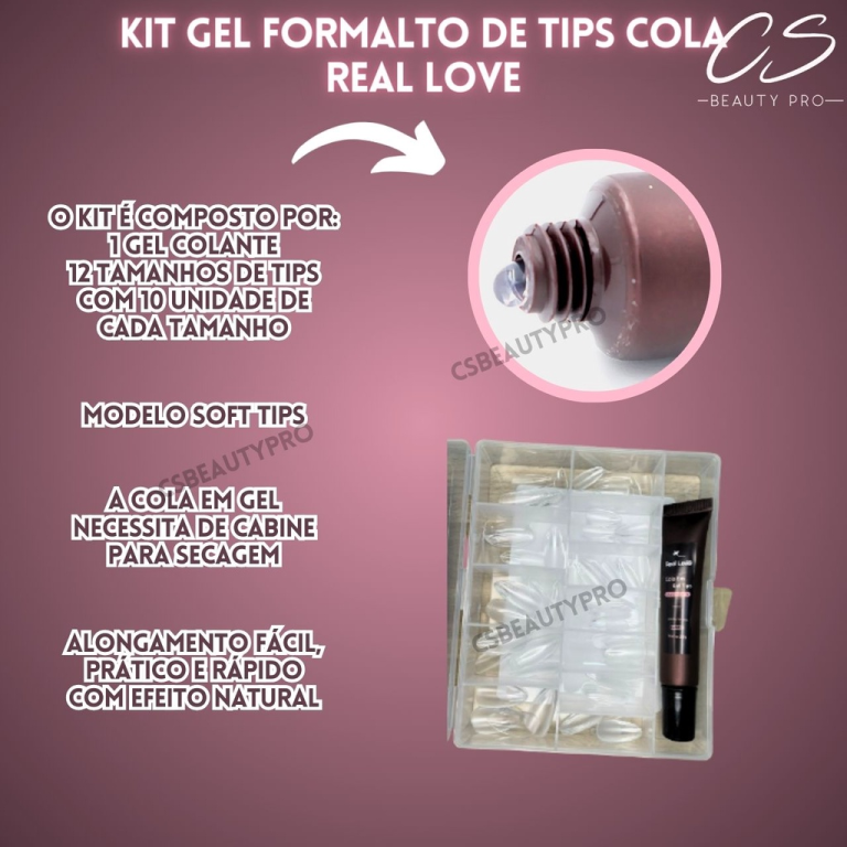 UNHAS POSTICAS ESTOJO C/ 120 + COLA GEL LED/UV REAL LOVE