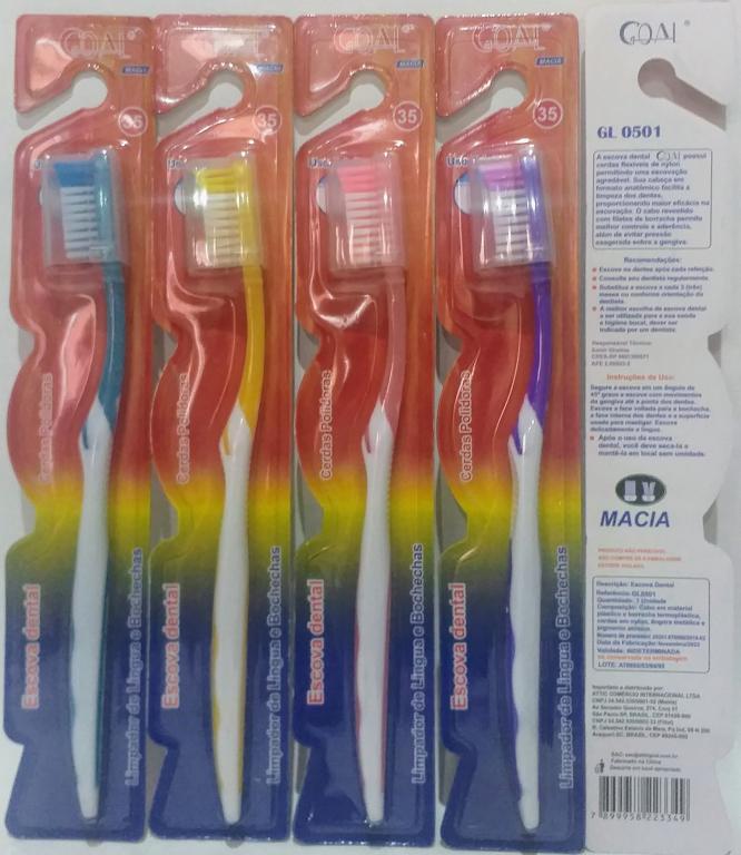 -ESCOVA DENTAL ADULTO MACIA 35 PCT C/12 GL0501 GOAL