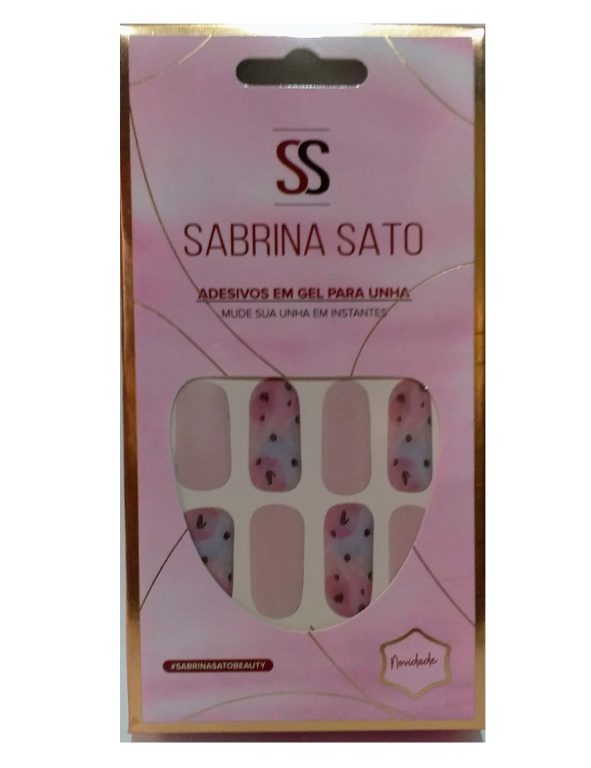 UNHA GEL ADESIVO SEMI CURADO DECORADA SS-3196 SABRINA SATO