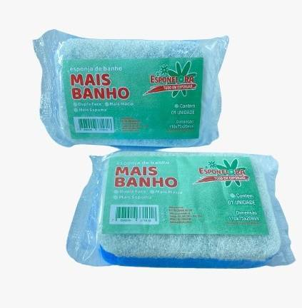 ESPONJA DE BANHO DUPLA FACE MAIS BANHO ESPONFLORA
