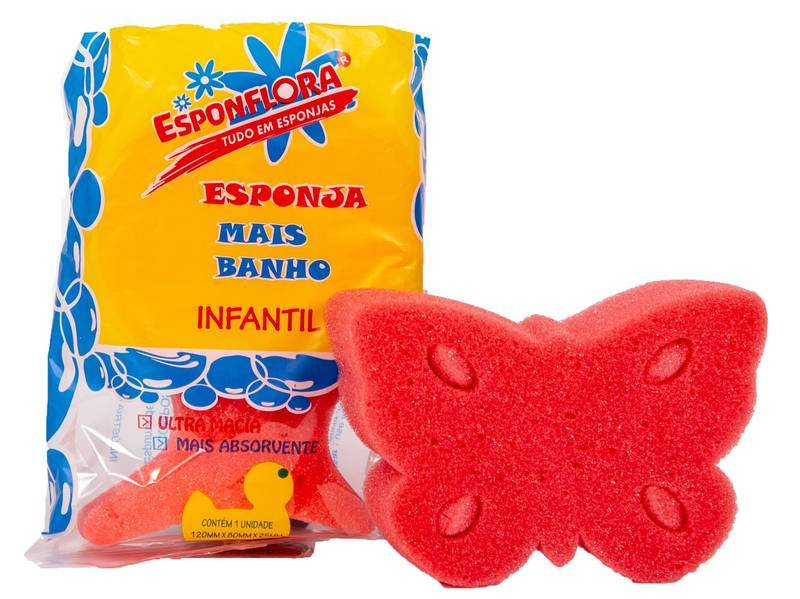 ESPONJA DE BANHO INFANTIL MAIS BANHO ESPONFLORA