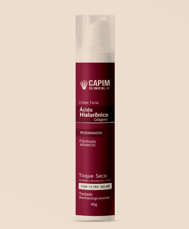 CREME FACIAL COLAGENO ACIDO HIALURONICO 40G CAPIM LIMAO