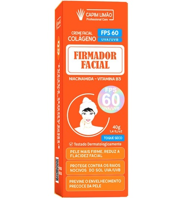 CREME FACIAL BISNAGA FIRMADOR FPS60 40G CAPIM LIMAO