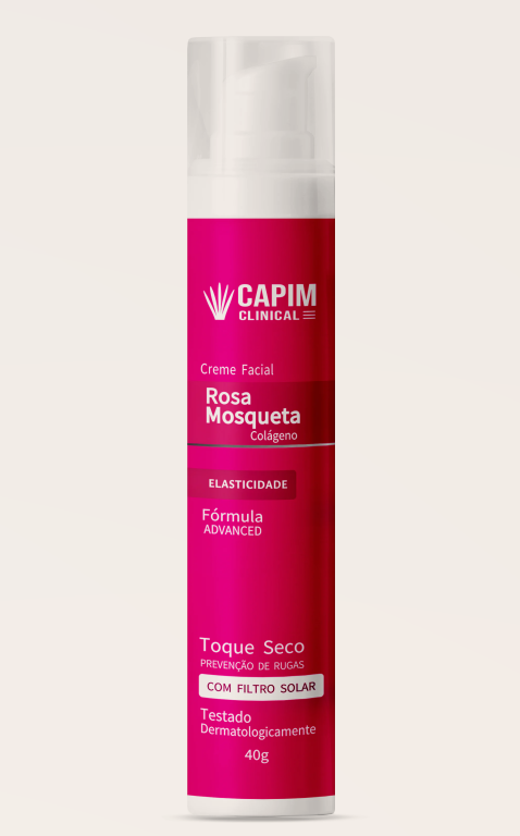 CREME FACIAL COLAGENO ROSA MOSQUETA 40G CAPIM LIMAO