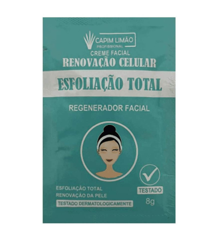 CREME FACIAL SACHE ESFOLIACAO TOTAL 8G CAPIM LIMAO