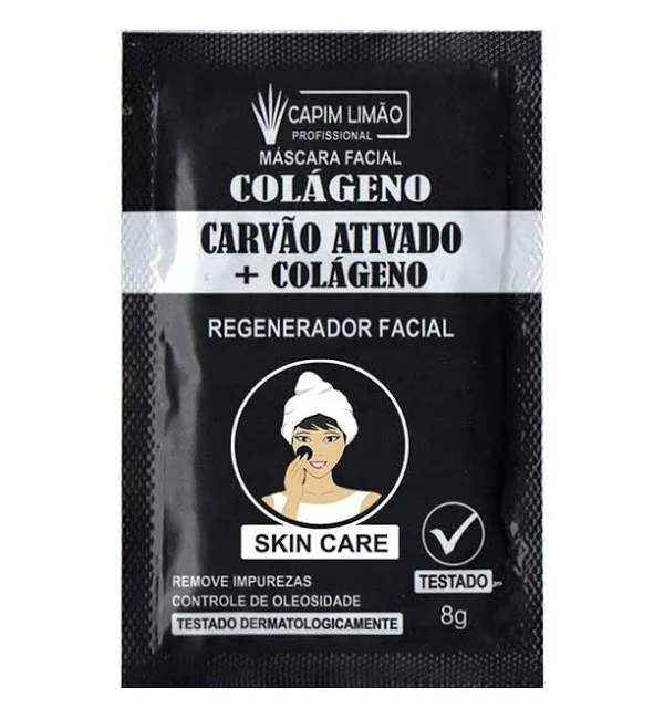 MASCARA FACIAL CARVAO ATIVADO 8G CAPIM LIMAO