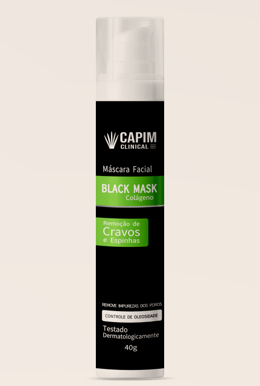 MASCARA FACIAL COLAGENO BLACK MASK 40G CAPIM LIMAO