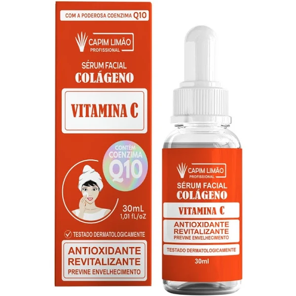 SERUM FACIAL COLAGENO VITAMINA C 30ML CAPIM LIMAO