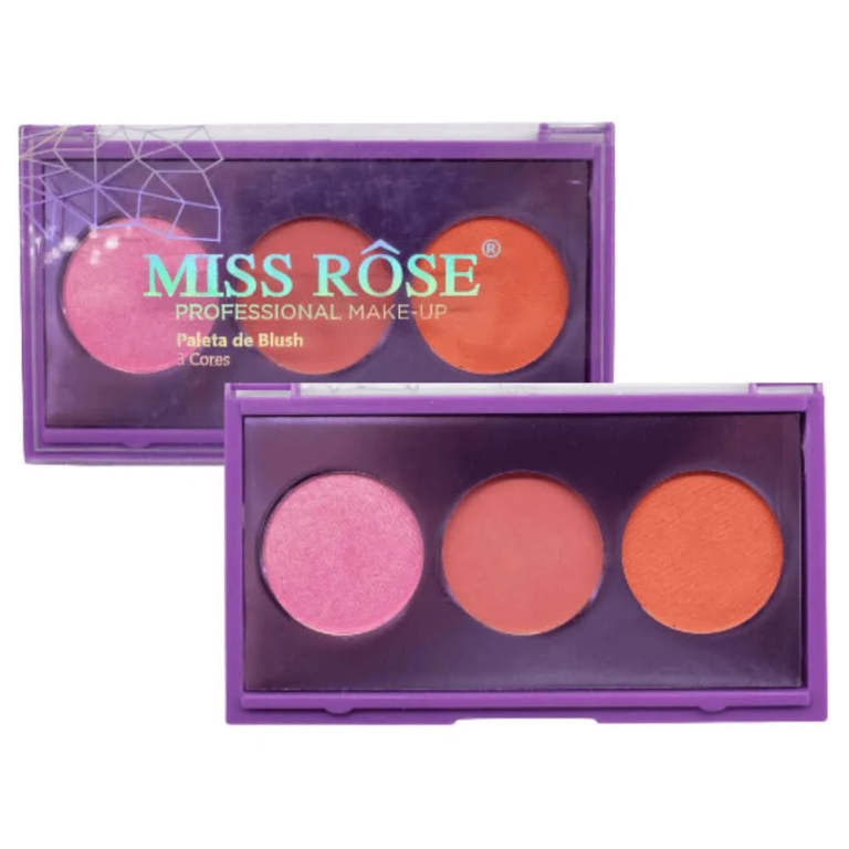PALETA BLUSH 3 CORES MISS ROSE