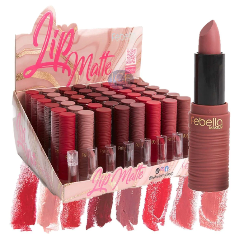 BATOM BASTAO LIP MATTE 1/2/3/4/5/6/7/8 FEBELLA