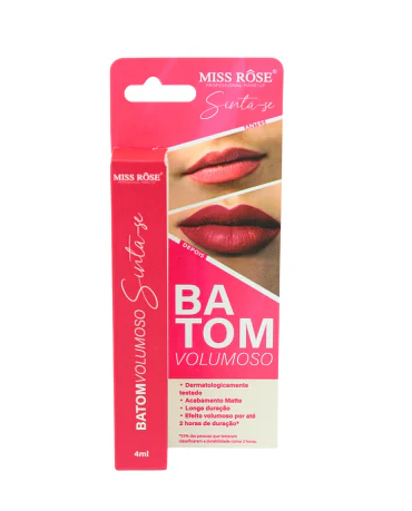 BATOM LIQUIDO MATTE VOLUMOSO COR 3 CLARA 4ML MISS ROSE