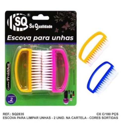 ESCOVA P/ UNHAS CARTELA C/2 2835 SQ