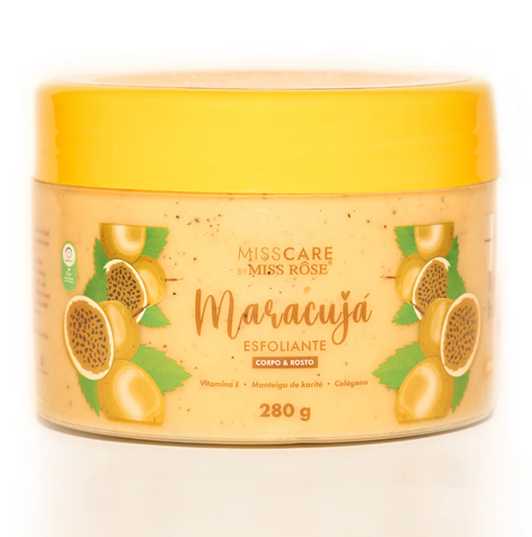 GEL ESFOLIANTE CORPO E ROSTO MARACUJA 280G MISS ROSE