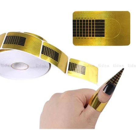 - MOLDE ROLO DOURADO P/ UNHA DE GEL C/500