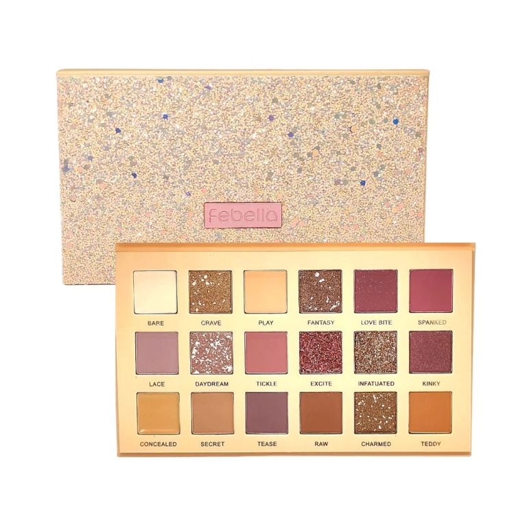 PALETA DE SOMBRA 18 CORES NUDE CINDERELLA FEBELLA