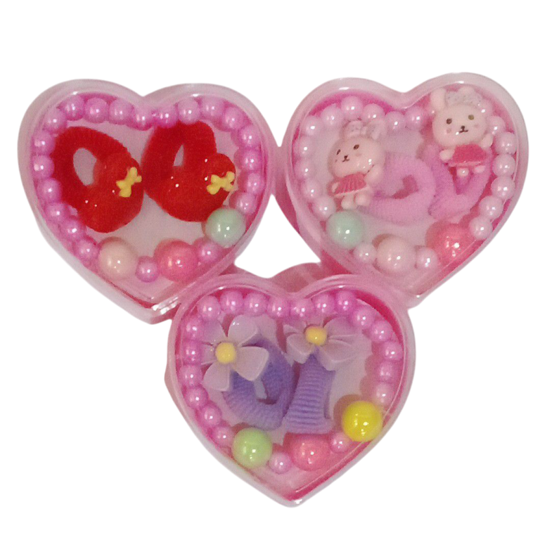 PULSEIRA + ANEIS/RABICO/PRESILHA INFANTIL CORACAO CHIC