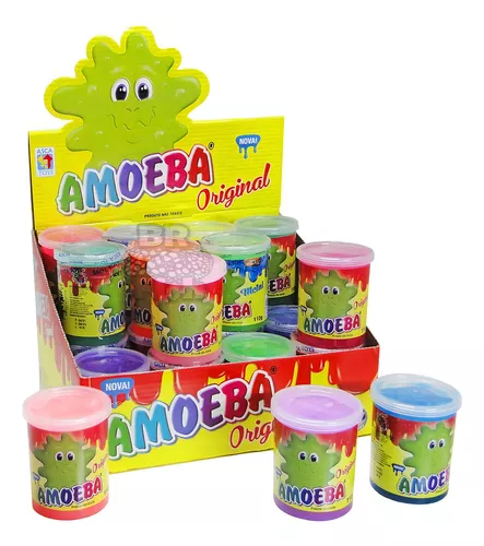 AMOEBA SLIME CORES SORTIDAS 110G ASCA TOYS