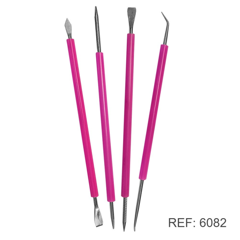CONJ MISTO DE ESPATULA INOX C/ PROT DE SILICONE SANTA CLARA