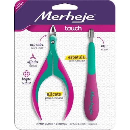 KIT ALICATE P/ CUTICULA + CORTADOR DE UNHA TOUCH MERHEJE