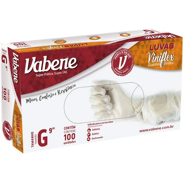 LUVA VINIFLEX TAM G C/100 VABENE