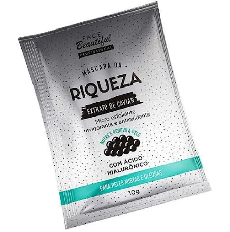 MASCARA FACIAL RIQUEZA C/ CAVIAR  SACHE 10ML FACE BEAUTIFUL