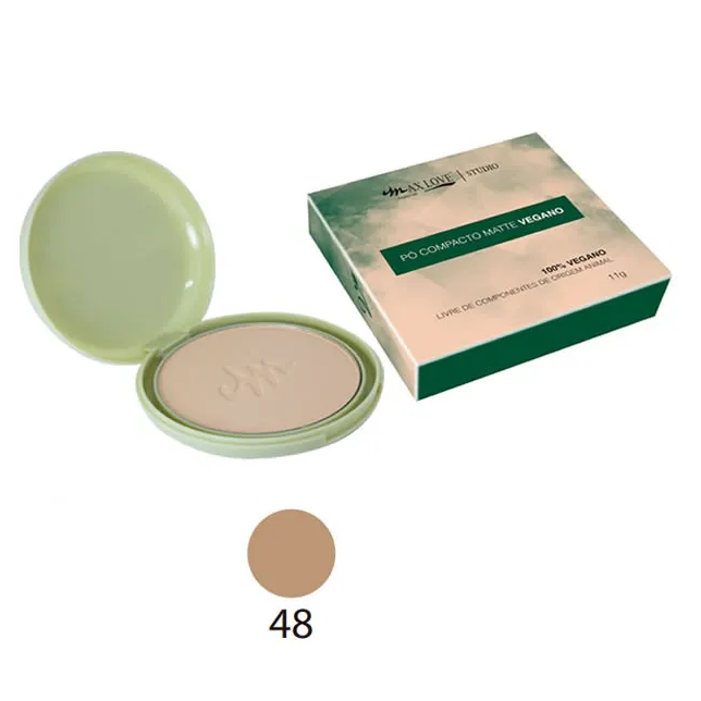 PO COMPACTO MATTE VEGANO COR 48 MAX LOVE